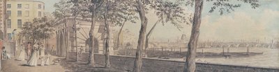 View of Blackfriars Bridge, from York Terrace, 1786  by English School